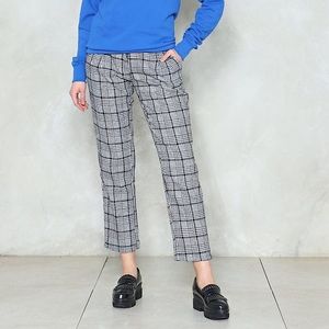 nasty gal // NWT houndstooth checkered trousers